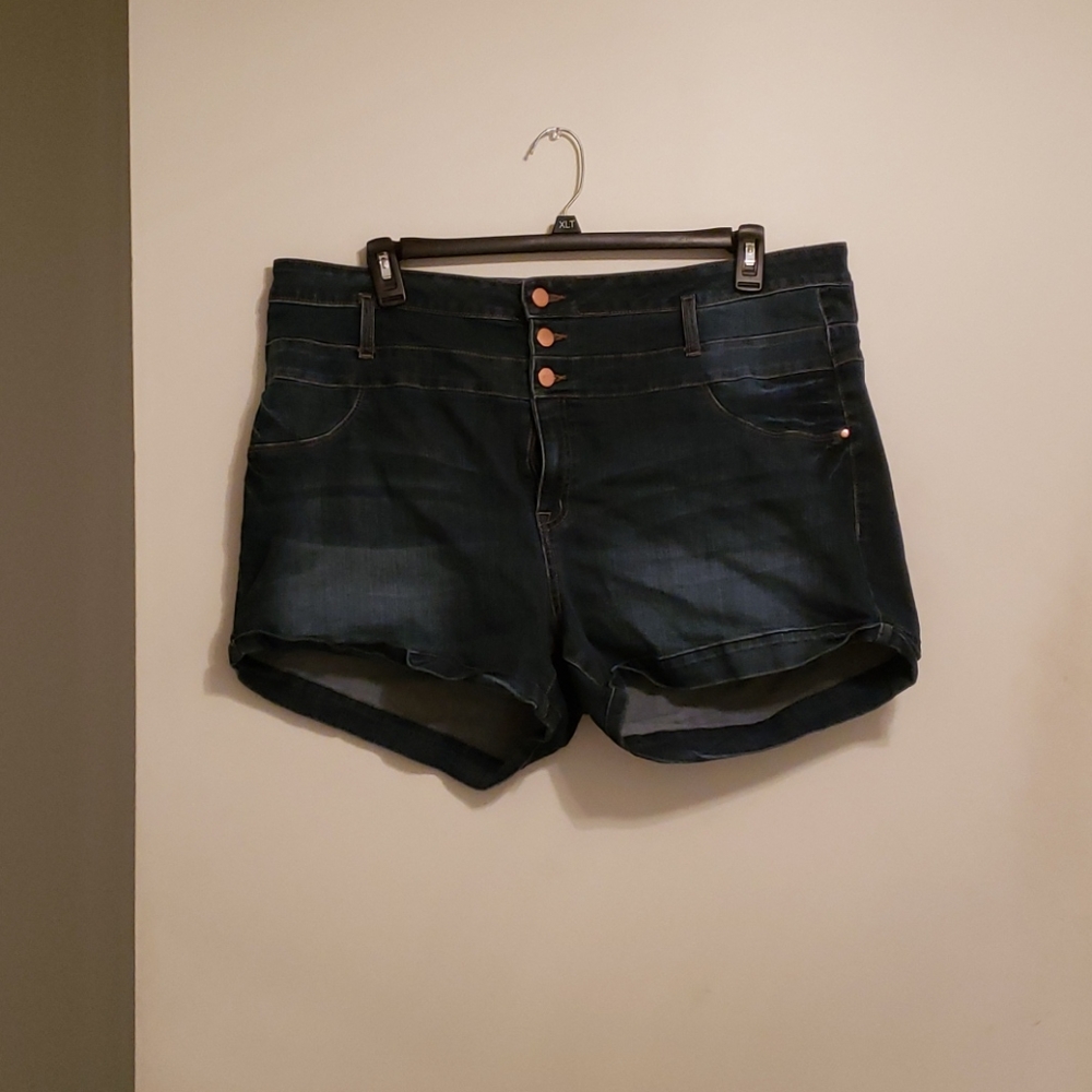 Three Button High Waisted Shorts